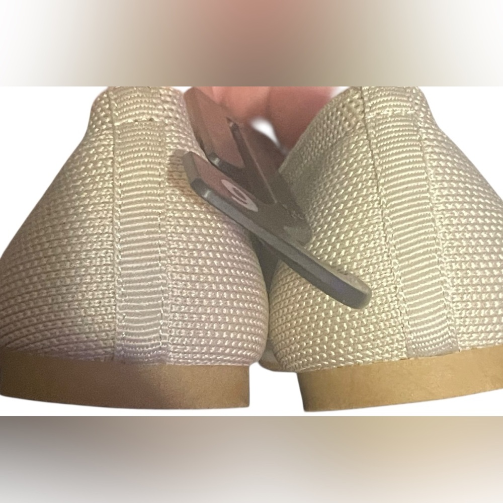 NWT Time and Tru Knit Ballet Flats Tan Slip-On Comfort Shoes Size 6 - Picture 7 of 8